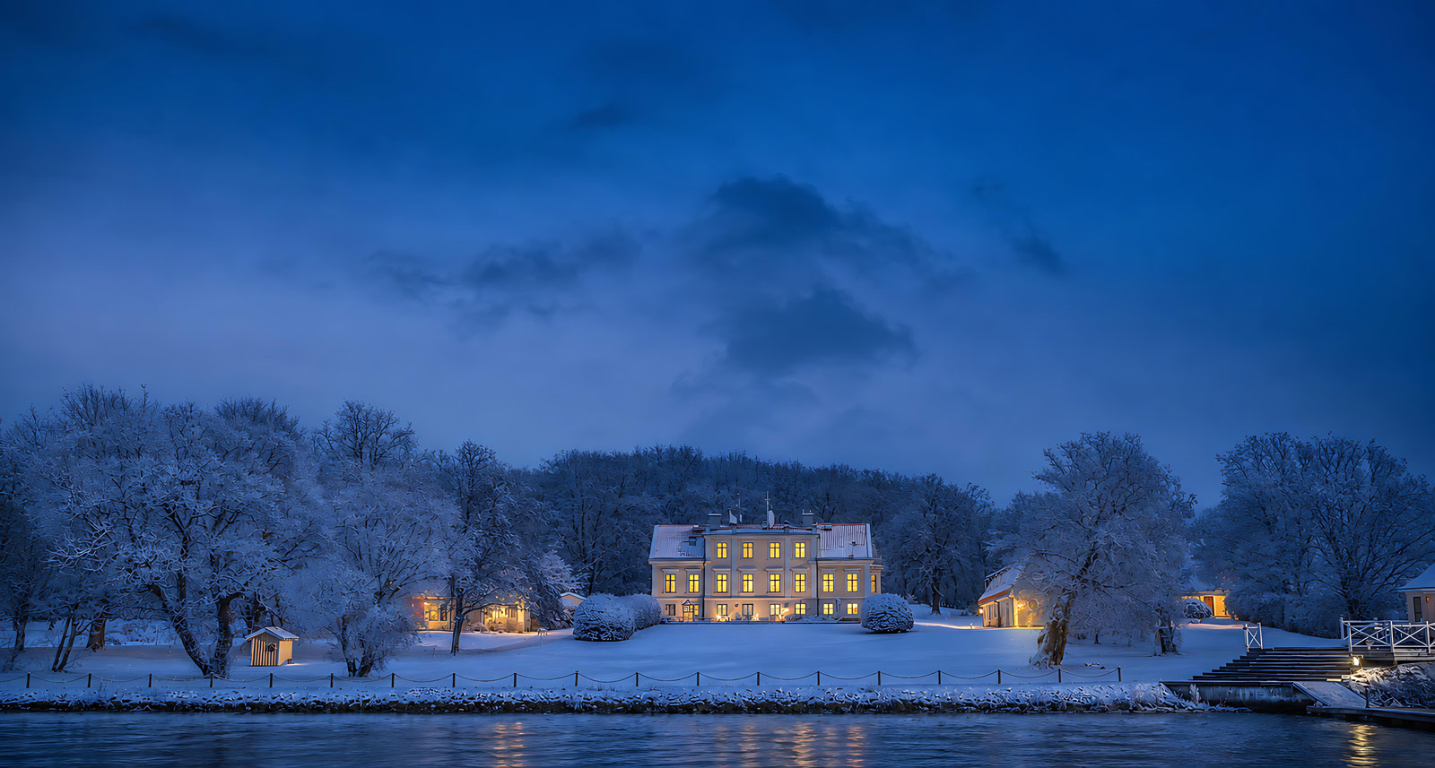 Vinter på Krägga Herrgård